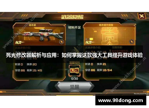 死光修改器解析与应用:如何掌握这款强大工具提升游戏体验 死光修改器解析与应用:如何掌握这款强大工具提升游戏体验